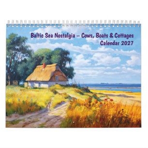 Calendário Nostalgia do Mar Báltico – Vacas, Barcos & Casas d
