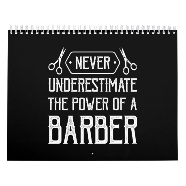 Calendário nunca subestime o poder de um barbeiro (Capa)