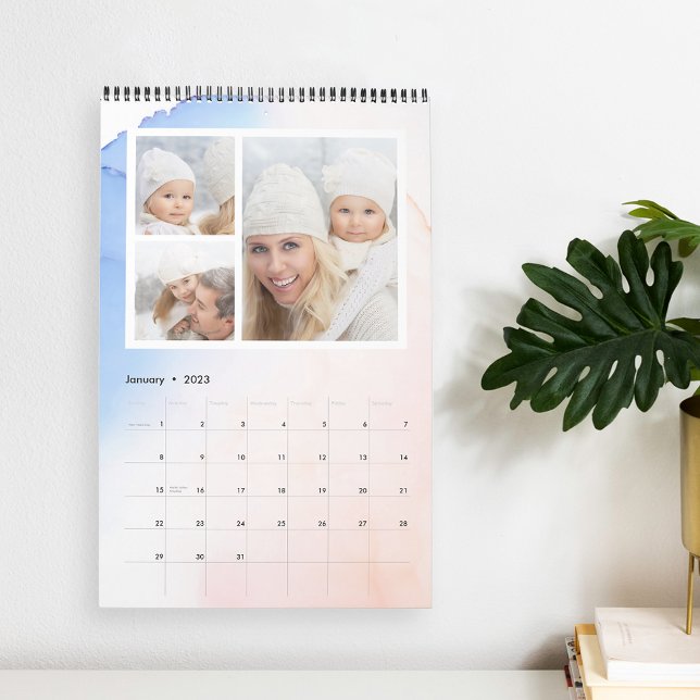 Calendário Nuvem de Aquarela | 36 Foto (Criador carregado)