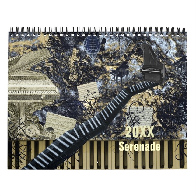 Calendário O ano em curso do Serenade da fantasia do (Capa)