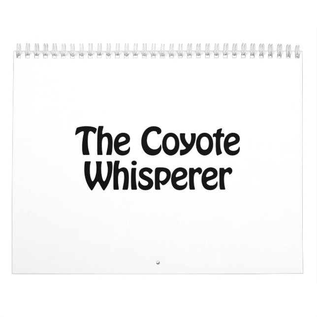 Calendário o coiote whisperer (Capa)