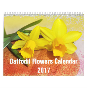 Calendário O Daffodil floresce 2017 floral