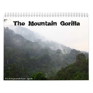 Calendário O gorila de montanha. Nenhuns feriados dos E.U.
