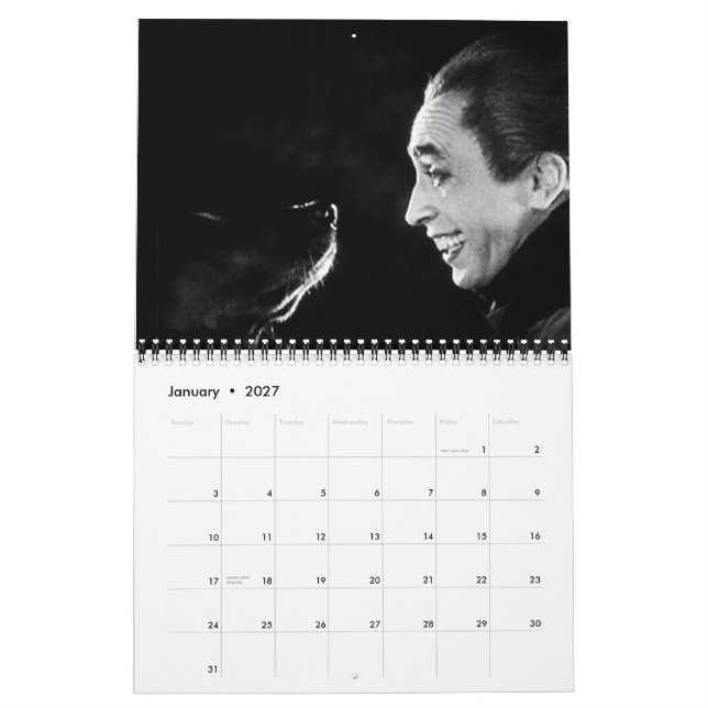 Calendário O homem que ri 1928 (Jan 2027)