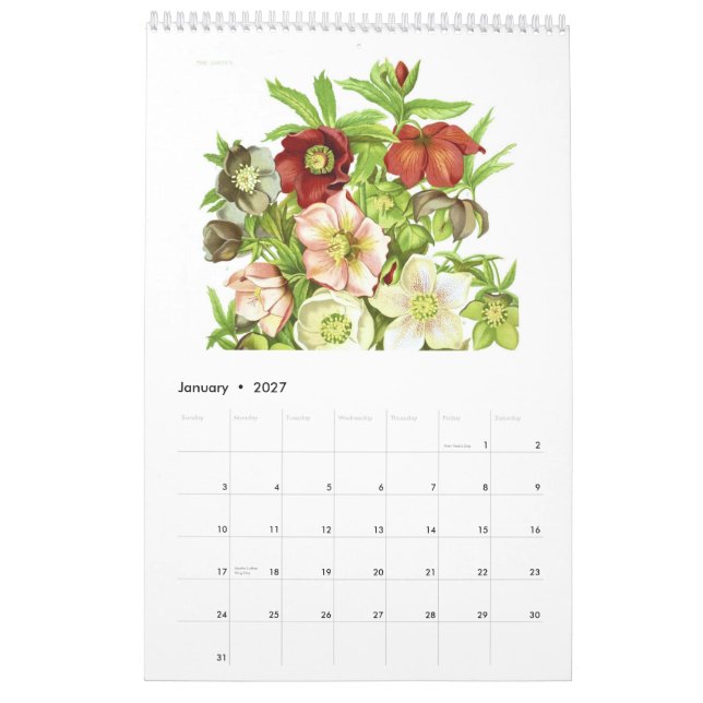 Calendário O jardim 2015 (Jan 2027)