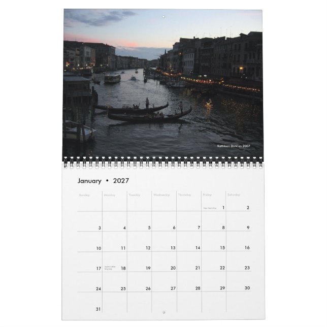 Calendário O Kat Duncan projeta o calendário! (Jan 2027)