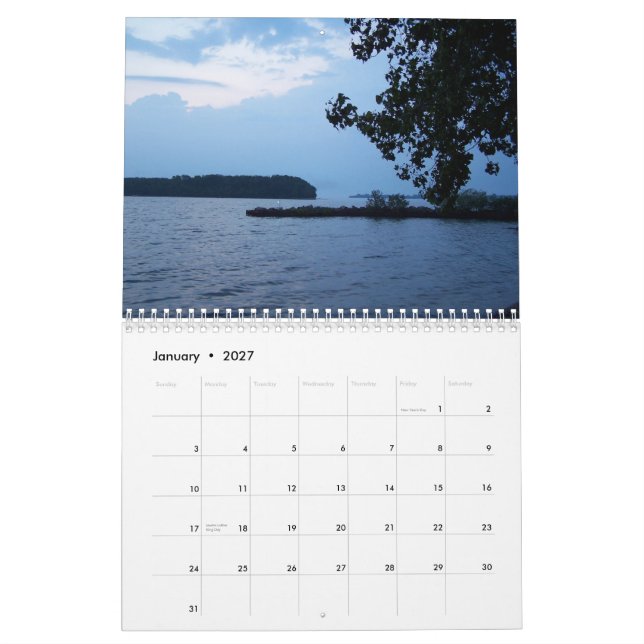 Calendário O Lago Erie Calander (Jan 2027)