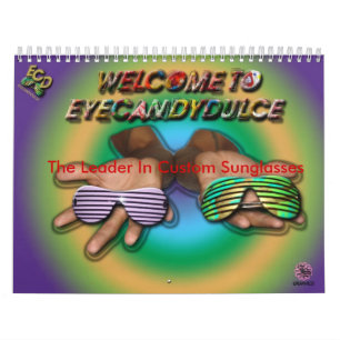 Calendário O líder em óculos de sol feitos sob encomenda