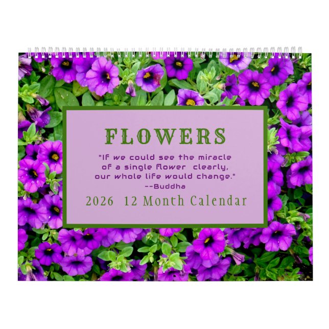 CALENDÁRIO "O MILAGRE DAS FLORES" 12 MESES 2026 (Capa)