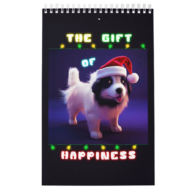 Calendário O Presente Da Felicidade Puppy 25 De Dezembro De N (Capa)