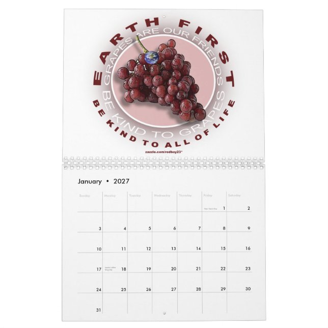 Calendário o verde é nosso amigo (Jan 2027)