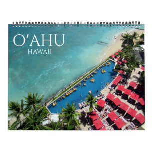 Calendário o'ahu havaí usa 2027 grande