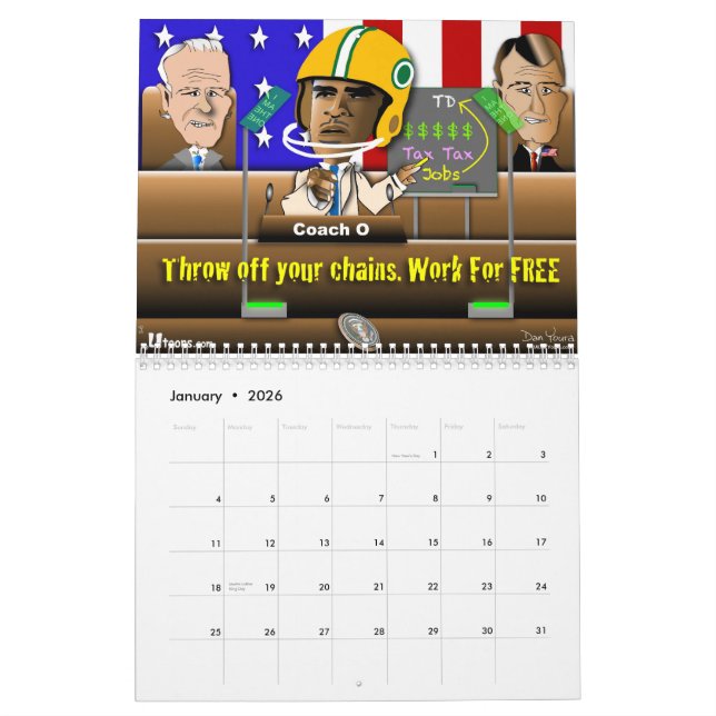 Calendário Obama State of Union Calendar 2012 por Dan Youra (Jan 2026)