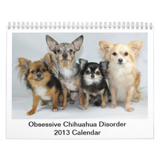 Calendário obsessivo da desordem da chihuahua 2013