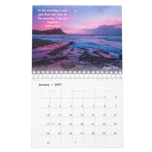 Calendário Oceans of Love 2026 Calendar (Jan 2027)