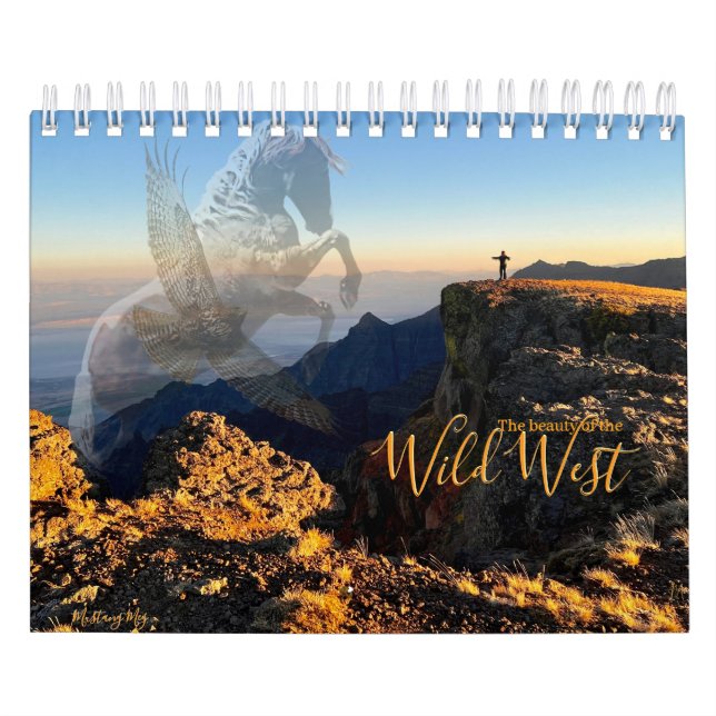 Calendário "Oeste Selvagem" da MustangWild de 2026 (Capa)