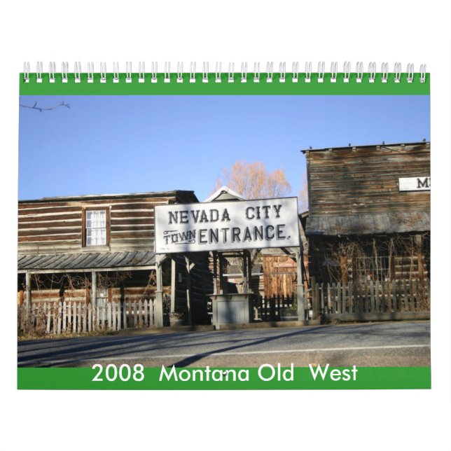 Calendário Oeste velho de Montana (Capa)