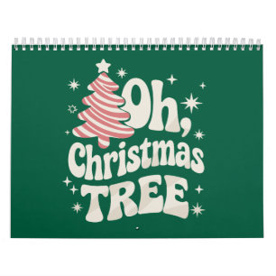 Calendário Oh Árvore de Natal Luz Feliz Natal Xmas 