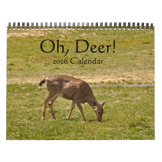 Calendário Oh, Deer! 12-month 2026 Calendar (Capa)