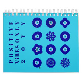 Calendário Olho Azul do Mal Sorte Boa Nazar e Arte Talismã