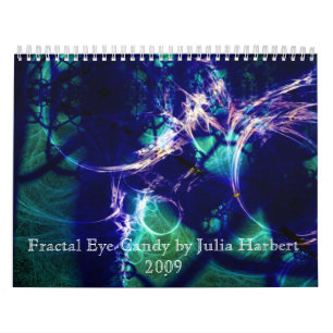 Calendário Olho-Doces do Fractal de Rainbowjellyfish -