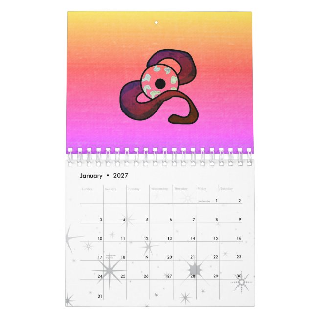 Calendário Olho Enigmático Enrelaçado (Jan 2027)