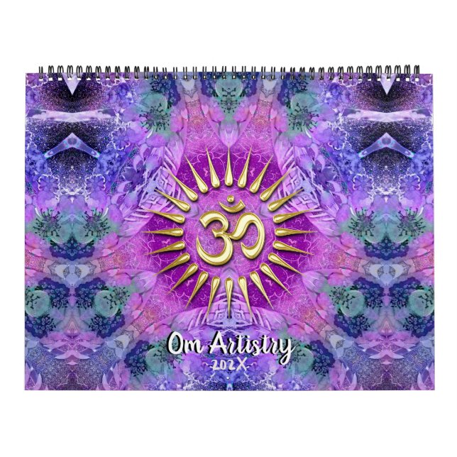 Calendário OM Artiery Yoga New Age Meditational Mandala (Capa)