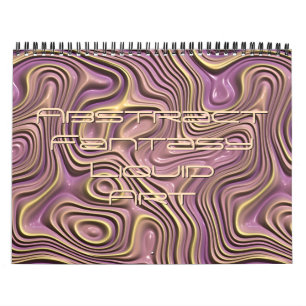 Calendário Ondas de Fantasia Funky 3D Arte Moderna 2027