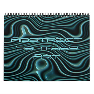 Calendário Ondas de Fantasia Funky 3D Arte Moderna 2027