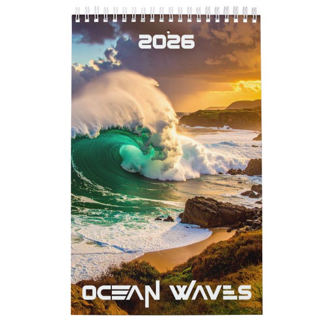 CALENDÁRIO ONDAS OCEANAS - 2026 - (Capa)