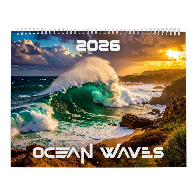 CALENDÁRIO ONDAS OCEANAS - 2026 - (Capa)