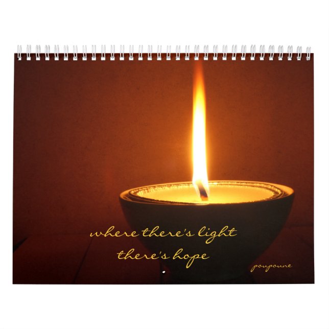 Calendário onde há luz há esperança (Capa)