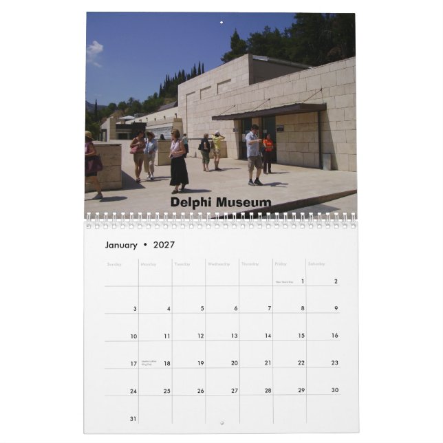 Calendário "Oracle de Delphi" Calendar (Jan 2027)