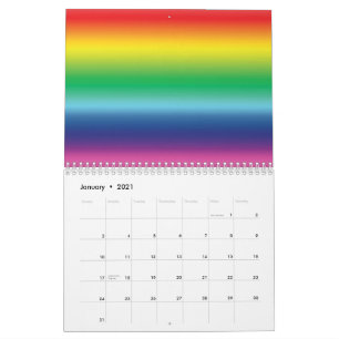 Calendário Orgulho arco-íris cores gay lgbtq lgbt bandeira l