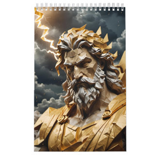 Calendário Origami Zeus Mitologia Grega Deus