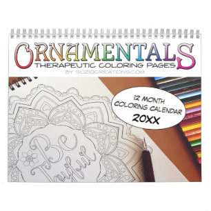 Calendário OrnaMENTALs Páginas Terapêuticas de Coloração 