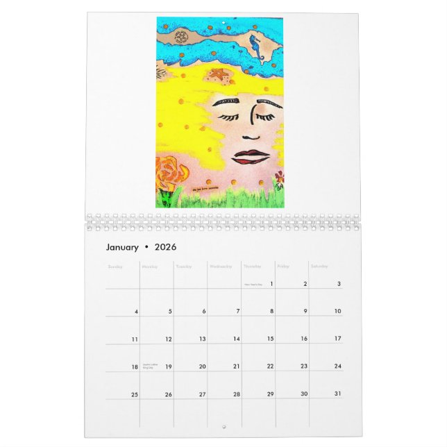 Calendário orquídea, arte disponível pela galeria Ca de (Jan 2026)