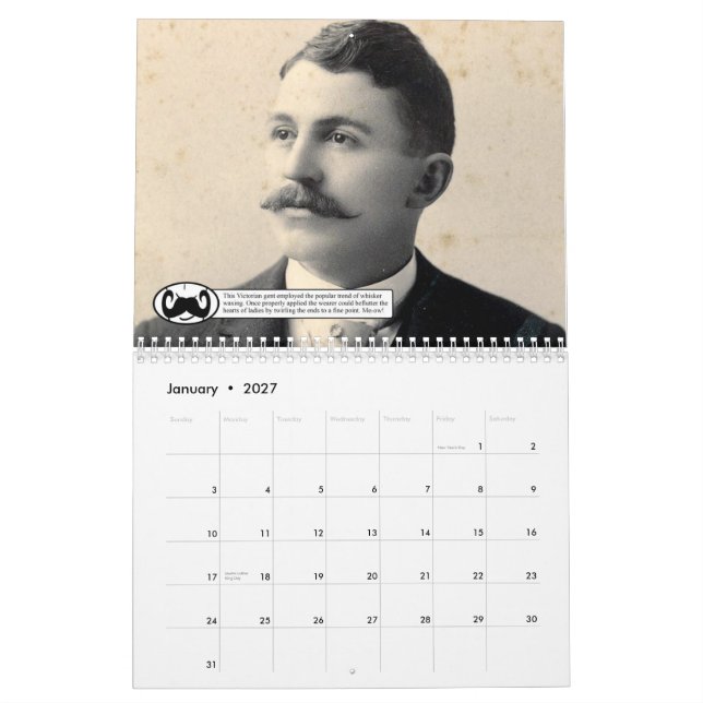 Calendário Os bigodes de Placer County (Jan 2027)