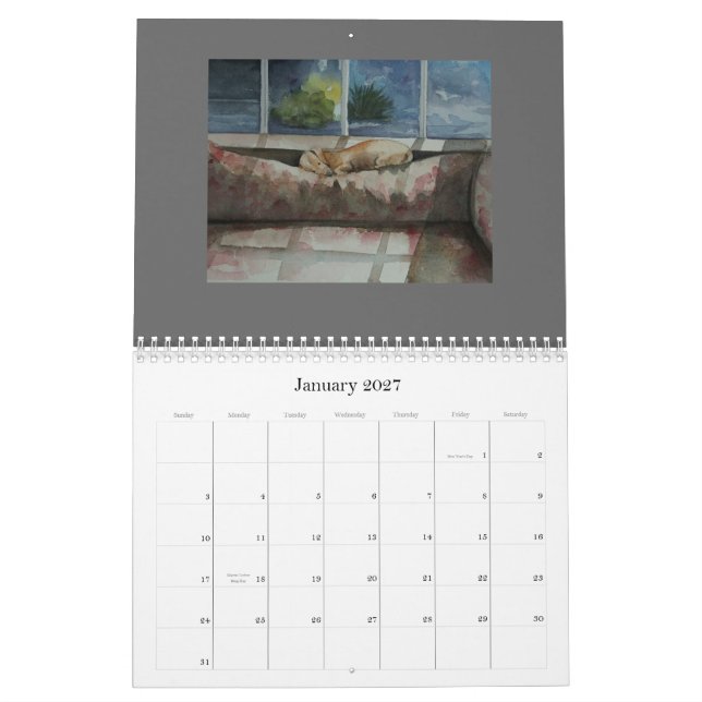 Calendário Os cães vivem aqui (Jan 2027)