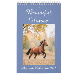 Calendário Os cavalos Calendar 2018