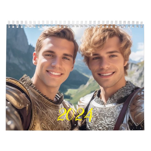 Calendário Os homens mais românticos. 2024 (Capa)