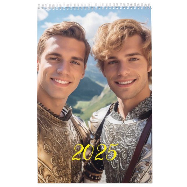 Calendário Os homens mais românticos. 2025 (Capa)