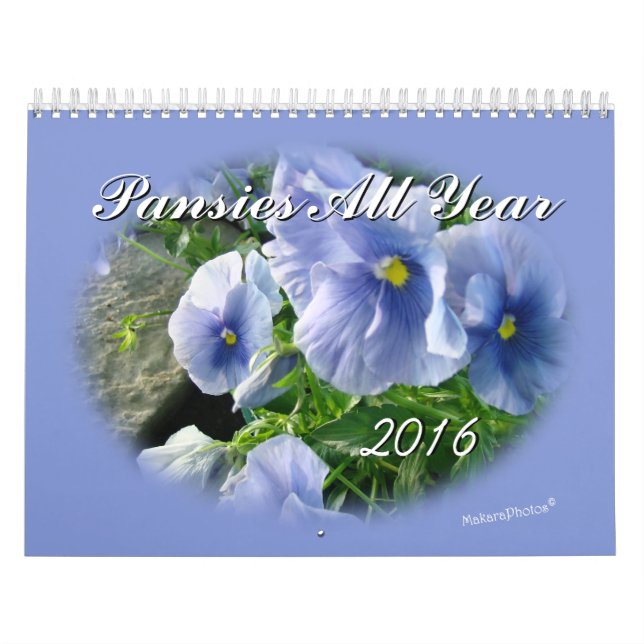 Calendário Os Pansies 2016 Calendário-personalizam o ano (Capa)