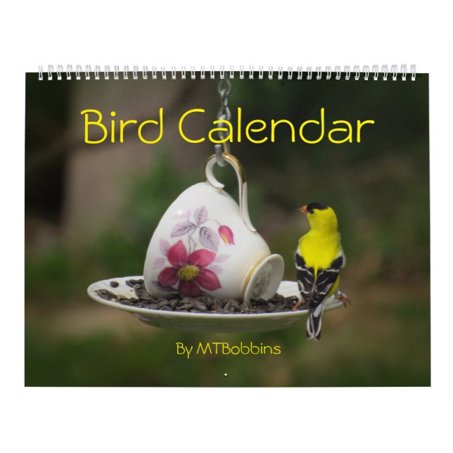 Calendário Os pássaros Calendar com grandes números (Capa)