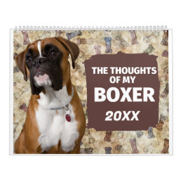 Calendário Os pensamentos hilários do meu boxer