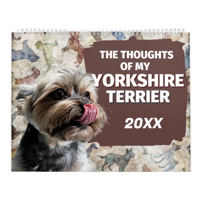 Calendário Os pensamentos hilários do meu Yorkshire Terrier (Capa)