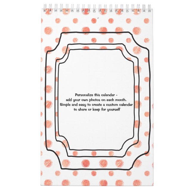 Calendário Our Family Customizable Calendar (Verso)