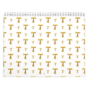 Calendário Ouro Franciscan Tau Cross