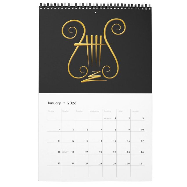 Calendário Ouro Lyre (Jan 2026)