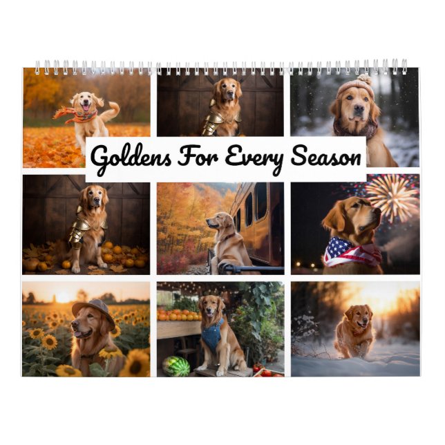 Calendário Ouro Retriever Season Calandar (Verso)